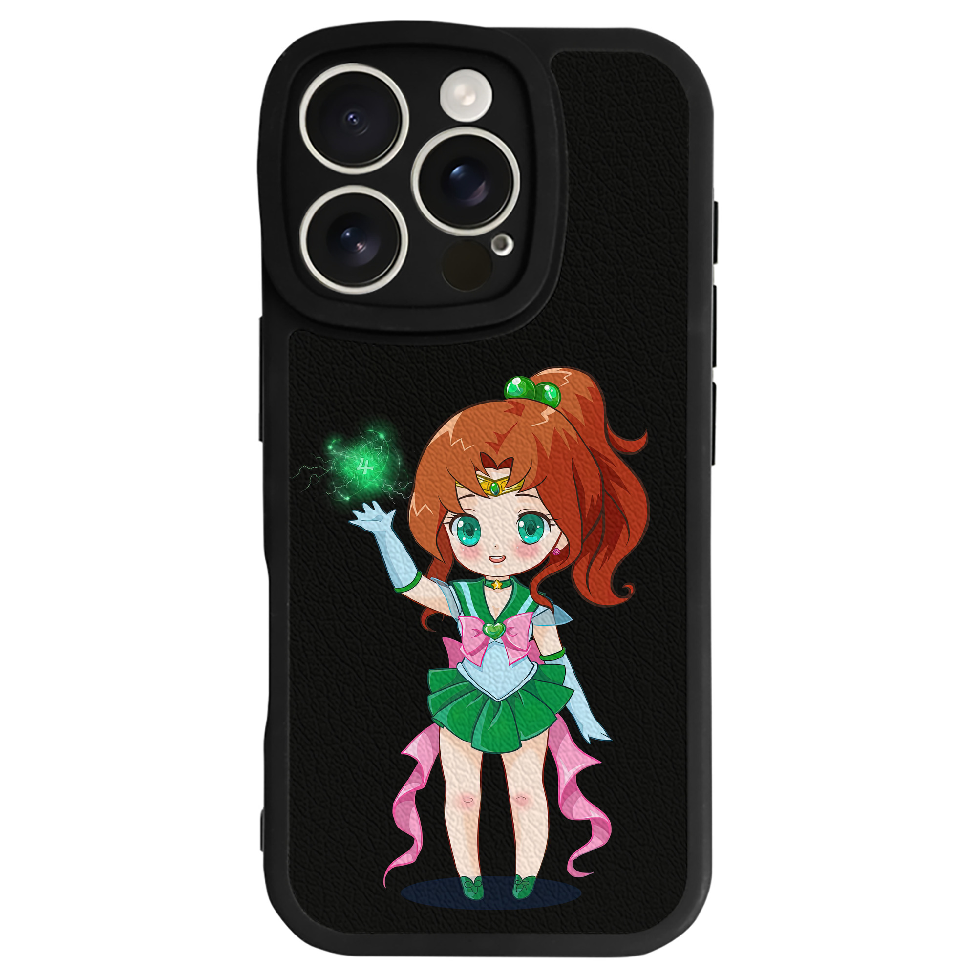 （画像用） 美少女戦士セーラームーン 木野 まこと きの まこと Sailor Moon Kino Makoto （セーラージュピター；Sailor Jupiter） 【iPhone 16シリーズ対応】シリコンスマホケース（レザー調） 材質：シリコン